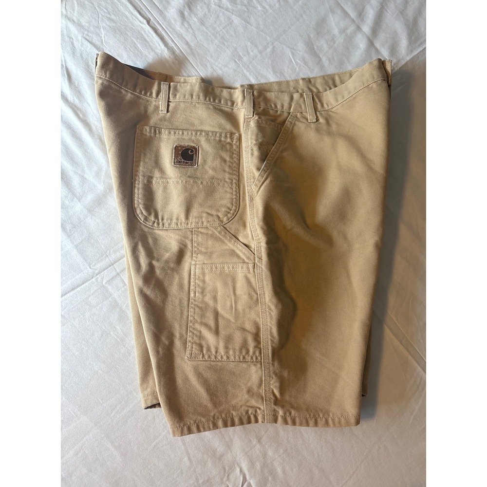 Carhartt Carpenter Shorts Mens 40 Tan  Canvas Utility Workwear